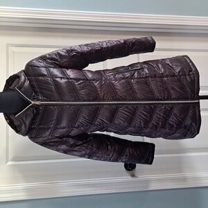 Calvin Klein Packable Premium Down Blend Full Zip Hooded Puffer Coat